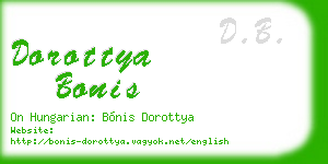 dorottya bonis business card